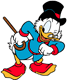 Scrooge winking