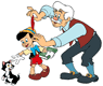 Pinocchio, Gepetto, Figaro