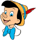 Pinocchio's face