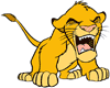 Simba roaring