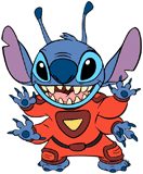 Stitch in his red spacesuit