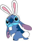 Stitch wearing Easter bunny ears