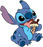 Stitch eating ice cream