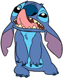 Stitch licking his nose