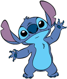 Stitch standing with arms open