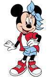 Minnie Mouse as a teenager wearing a cute outfit