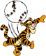 Tigger pitching baseball