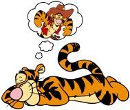 Tigger dreaming of himself as a cowboy