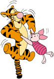 Tigger and Piglet dancing