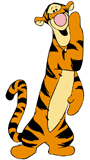 Tigger whispering from behind his hand