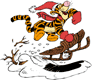 Tigger sledding