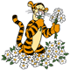 Smelling flowers