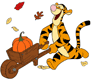 Tigger carting a pumpkin