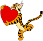 Hugging giant heart