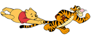 Pooh, Tigger playing football