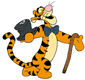 Tigger, cane, tophat