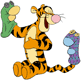 Tigger playing with sock puppets