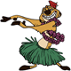 Timon hula dancing