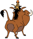 Timon & Pumbaa from behind
