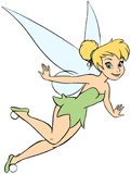 Tinker Bell smiling while flying
