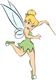 Tinker Bell with her wand