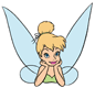 Tinker Bell resting face in hands