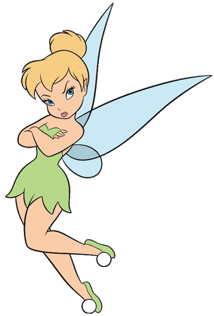 all-original. transparent images of Tinker Bell admiring herself in the mir...