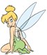 Tinker Bell sitting down