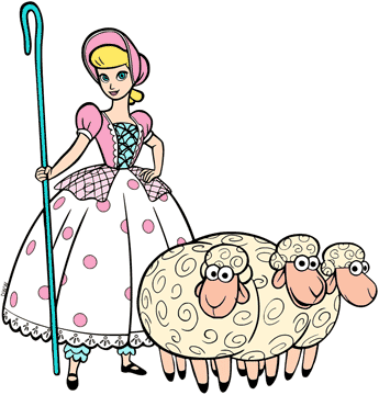 Bo Peep with her sheep