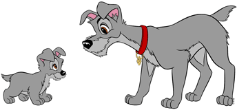 Tramp with his puppy