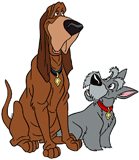 Trusty sitting with Jock