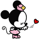 Minnie blowing a kiss