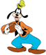 Goofy holding football