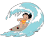 Lilo surfing