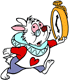 White Rabbit running with watch