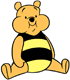 Winnie the Pooh dressed as a bee