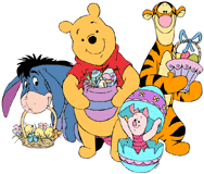Winnie the Pooh, Piglet, Tigger and Eeyore Easter picture