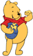 Winnie the Pooh with honey on his hand
