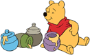 Winnie the Pooh enjoying his honey