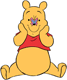 Winnie the Pooh with a butterfly on his nose