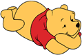 Winnie the Pooh lying down