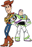 Woody & Buzz posing