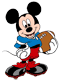 Mickey Mouse holding a football