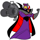 Zurg pointing his gun