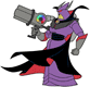 Emperor Zurg holding his gun