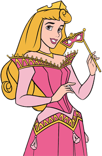Aurora with a Halloween mask
