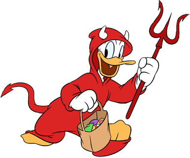 Donald Duck as a devil