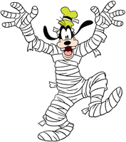 Goofy as a mummy