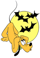 Pluto frightened by bats