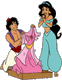 Aladdin gives Jasmine a gift